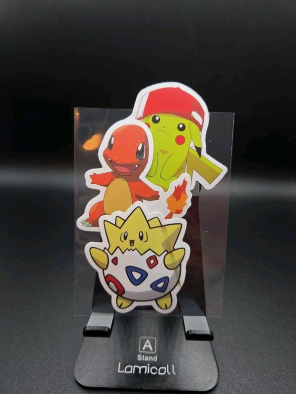 Pokemon Vinyl Sticker Trading Collectibles Togepi Charmander Back Hat Pikachu!