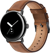 Leather Bands Compatible with Pixel Watch 4/3 45Mm for Men Women, Top Grain Genu
