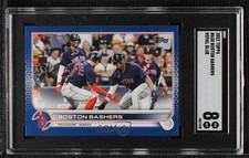 2022 Topps Series 2 Retail Royal Blue Rafael Devers Enrique Hernandez SGC 8 0q21