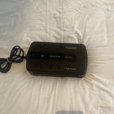 APC Back-UPS Battery Backup Surge Protector 650VA 120V 390W 8-Outlet BE650G1