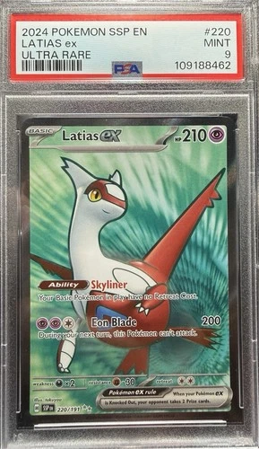 The Pokémon Company PSA 9 Latias ex 220/191 Sv08 Surging Sparks UR Holo EN 2024