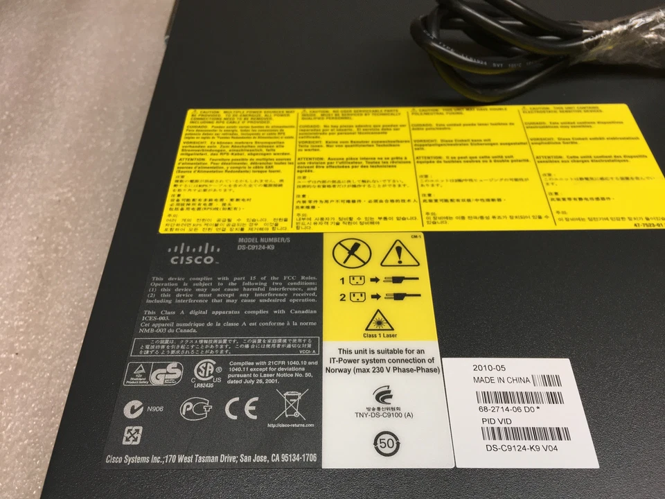 Cisco MDS 9124 DS-C9124-K9 V04 Multilayer Fabric Switch with Rack Ear & PWR Cord - Image 2 of 4