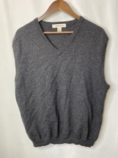 Pronto Uomo Men  s Soft Merino Wool Sweater Vest Preppy Career Wear Fall Grandpa