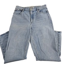 Abercrombie Fitch The 90s Straight Ultra High Rise Jeans Size 32 Light Wash