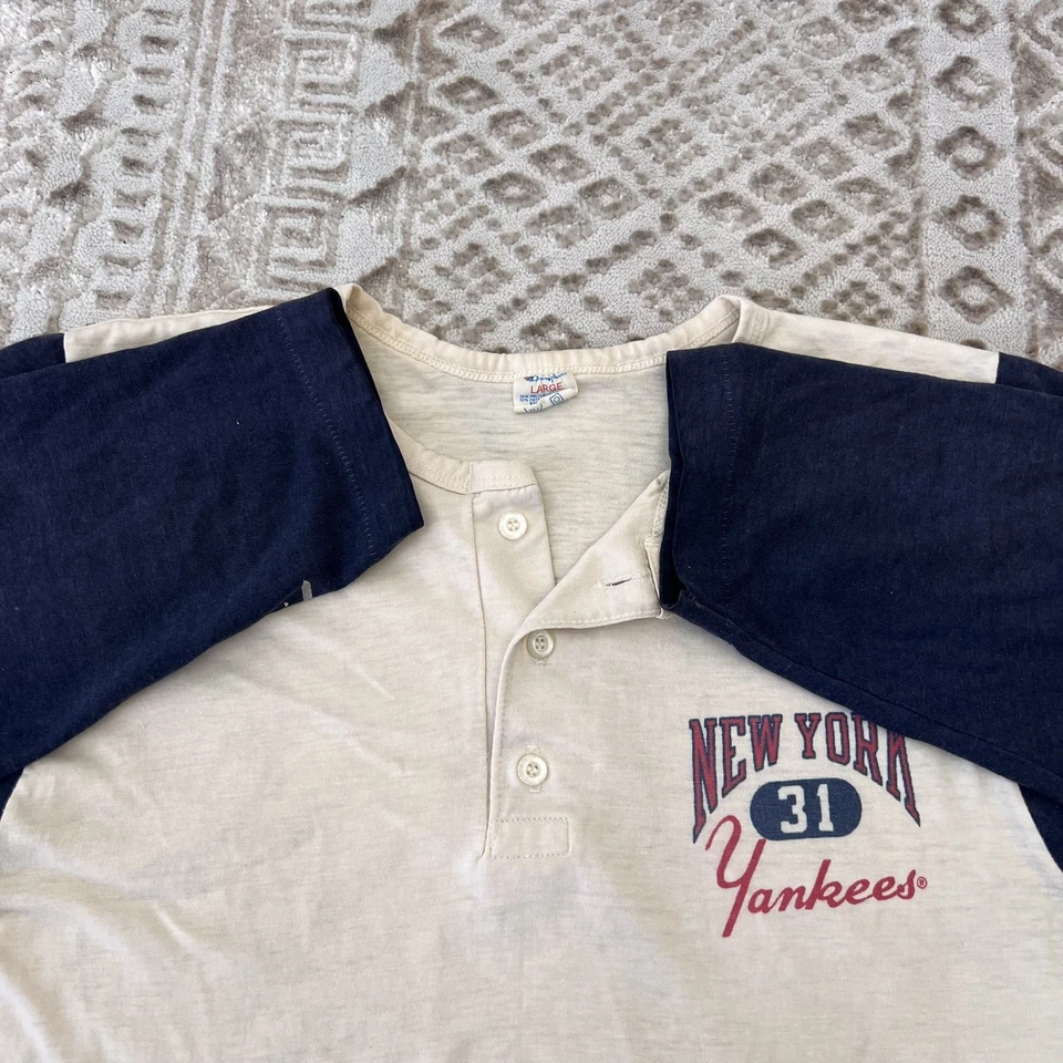 Vintage 1980s Champion New York Yankees Reggie Jackson Baseball Jersey T-Shirt - Image 4 of 4