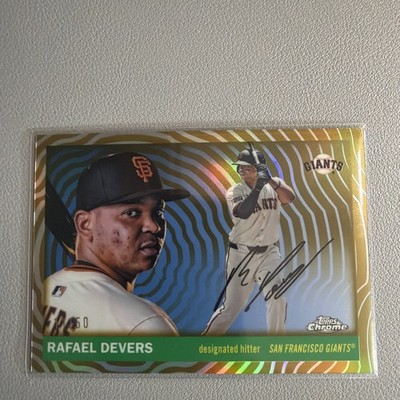 2025 Topps Chrome Platinum Baseball Rafael Devers Gold /50 Giants #63🔥⚾️