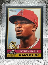 Kyren Paris 2025 Topps Heritage High Number Black Border PR/50 #528 Angels