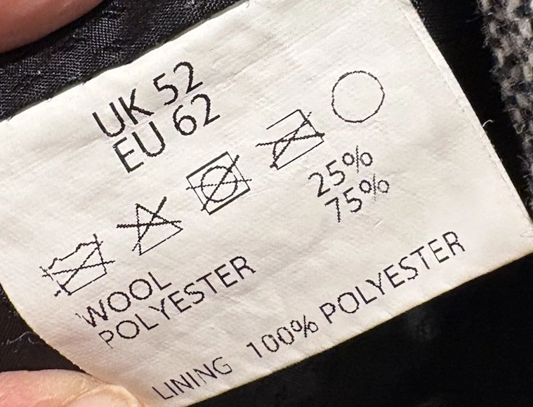 Мужской плетеный жилет Emerald Isle 4XL шерстяной сенсорный серый черный твид Великобритания 52 ЕС 62 - Изображение 4 из 4