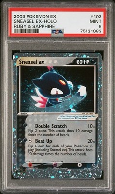 2003 Pokemon EX Ruby & Sapphire # 103 Sneasel EX Holo PSA 9 MINT Trusted Seller!