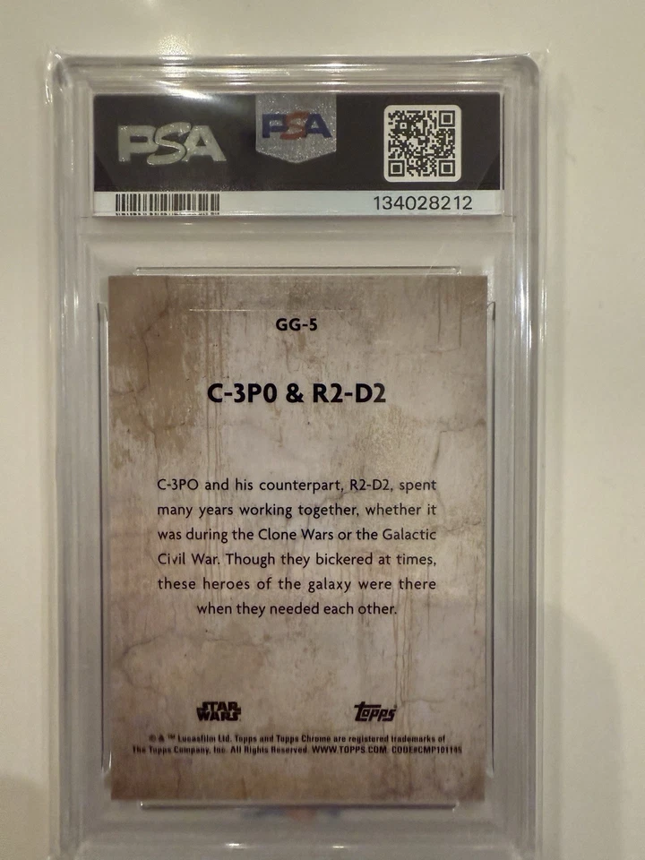 2025 Topps Chrome Star Wars Galactic Graffiti R2-D2/C-3PO Case Hit SSP GG-5 - Image 2 of 2
