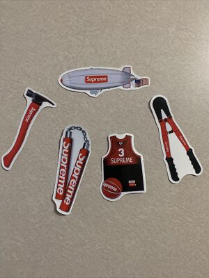 Supreme red Cool Skateboard, Fridge, Laptop stickers