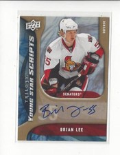 2009-10 Upper Deck Trilogy Young Star Scripts Brian Lee AUTOGRAPH Senators