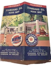 Standard Oil California RPM 1939 Golden Gate Expo Vintage Brochure￼ Map F21