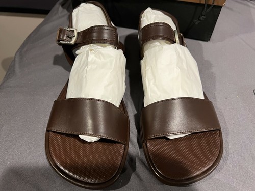 RARE Brand New UNWORN Men’s LOEWE Soft Leather Sandal Brown SZ 12 EU 46 TD MORO - Picture 3 of 8