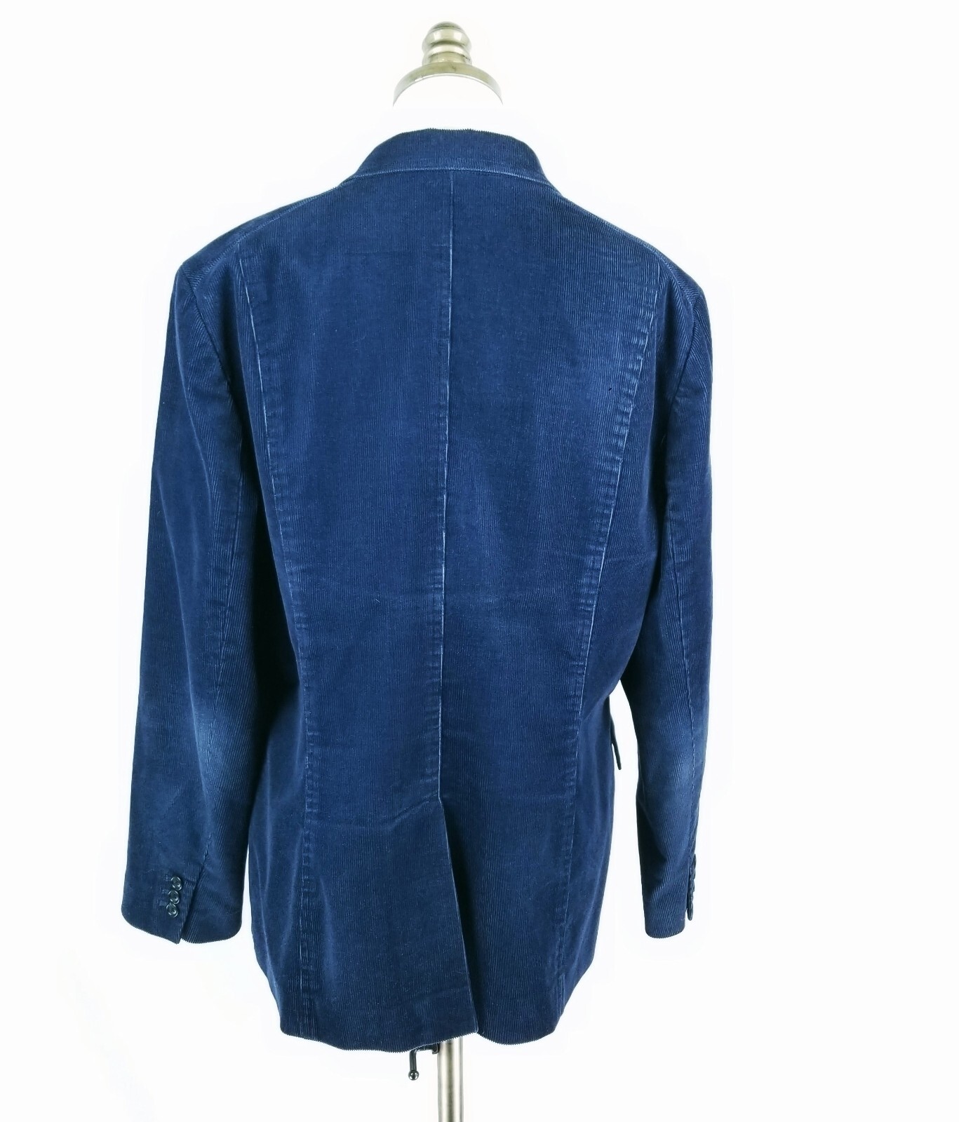 Lands' End Women's Corduroy Jacket Size 18 Solid Blue Button Down