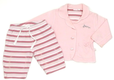 DUCKY BEAU 2tlg Outfit Shirt-Hose Shirt-Jacke Blazer Mädchen - Gr. 62 rosa