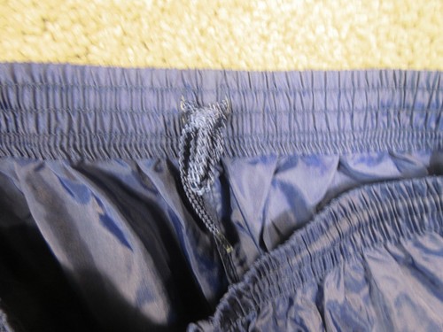 VTG 90s Nike Track Pants Mens L Navy Baggy Zip Ankles Light Nylon 34 Inseam NWT - Picture 5 of 11