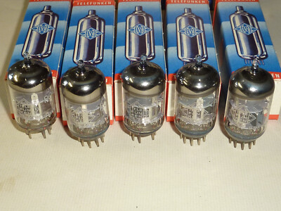 5 x Telefunken PC88  Triode  Raute  / O disc getter / ident. code: B34 41046