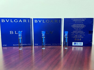 Lot 3 Vials BVLGARI BLV POUR FEMME 0.05 oz / 1.6 ML Eau De Parfum Sample Each