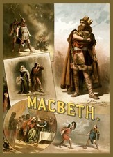 7722.Vintage design Poster.Home room wall decor.Victorian Macbeth theater art.