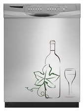 Wine Bottle Sticker Decal for Dishwasher Refrigerator Washing Machine Stove Dorm
