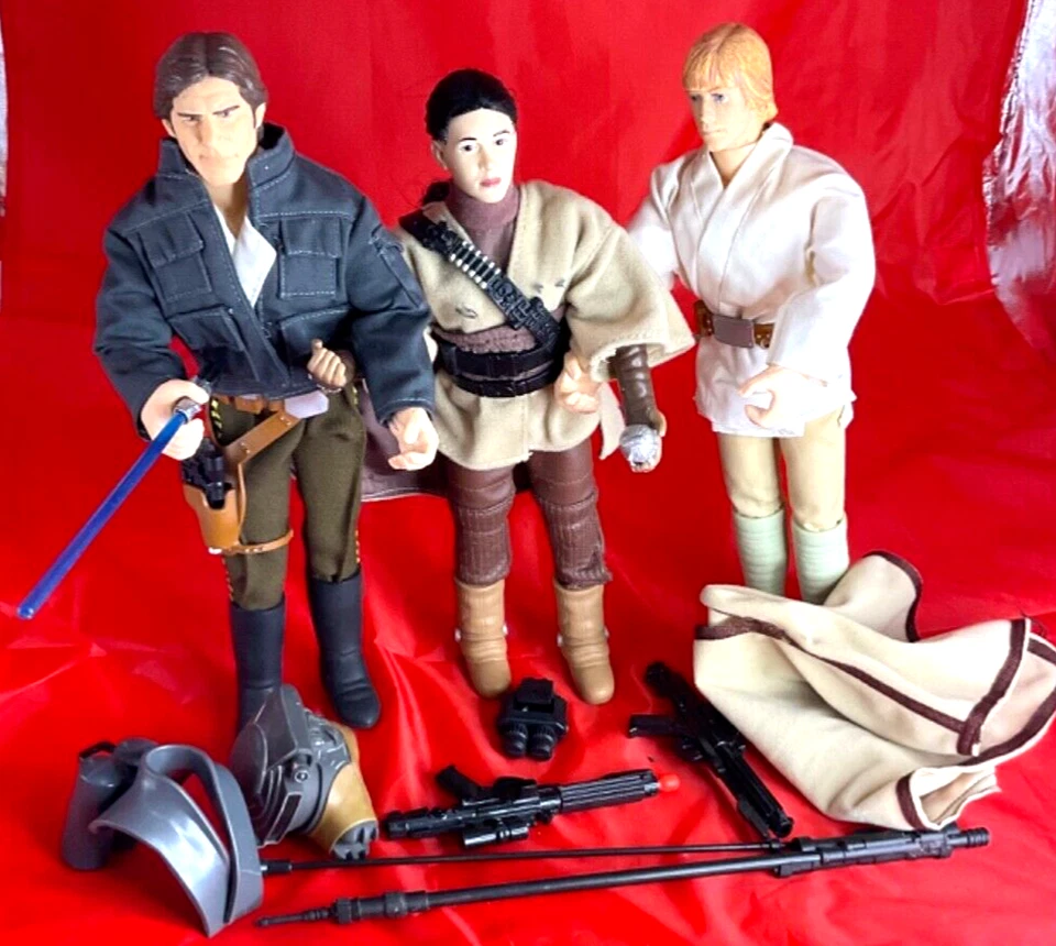 Star Wars 12" pulgadas (1998) Luke Tatooine, Leia Boushh y Han Bespin Foto 2 de 3
