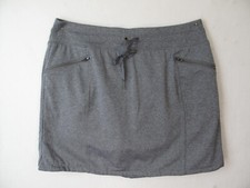 Tangerine Athletic Skort Skirt Size L Heather Gray Zip Pockets Drawstring Waist