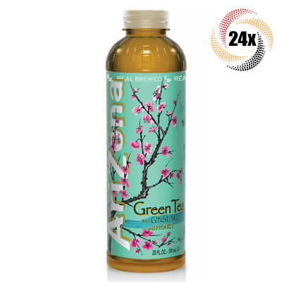 24x Bottles Arizona Real Brewed Green Tea With Ginseng And Honey