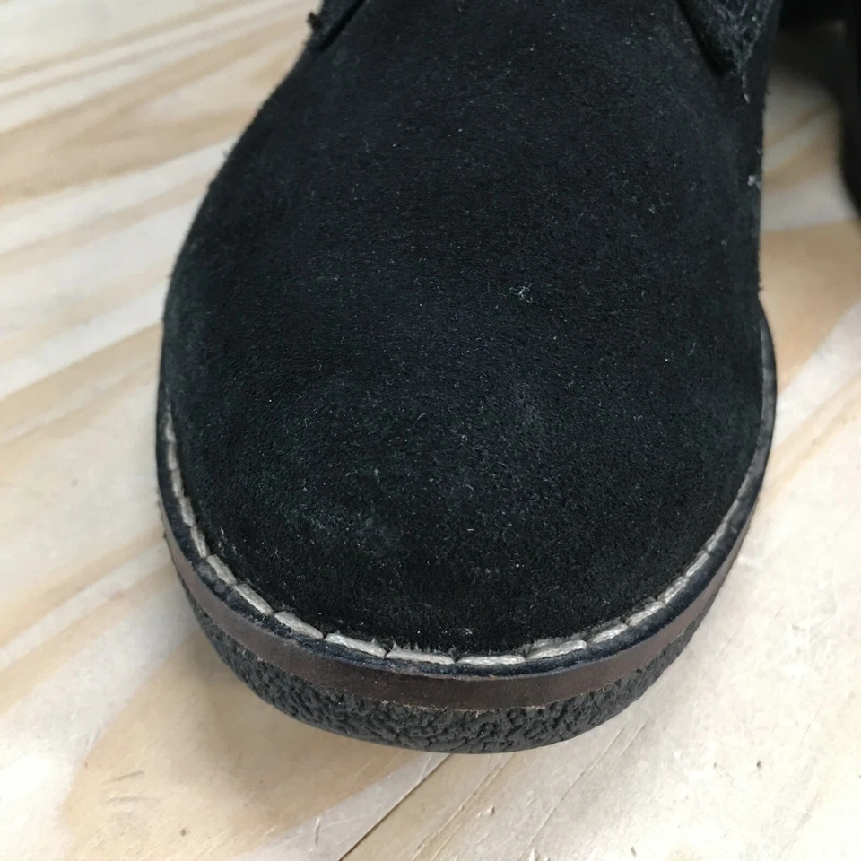 白色山地靴女式 11 M Lambert 系带楔形踝靴黑色麂皮绒 — 第 4/4 张图片