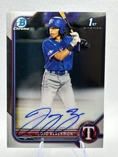 JOJO BLACKMON 2022 BOWMAN CHROME 1ST BASEBALL AUTOGRAPH RANGERS AUTO