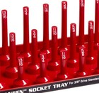 Hansen Global 3/8" Drive Socket Organizer Tray Set - 2 Piece, Metric & SAE, Deep & Shallow, Orange