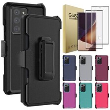 For Samsung Galaxy Note20/Note20 Ultra 5G Case Heavy Cover Clip Screen Protector