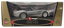 Burago 1/18 Scale 3323 Shelby Series 1 1999 Silver Red Diecast Model Car Boxed