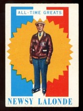 1960-61 TOPPS HOCKEY NHL #48 NEWSY LALONDE HOF EX-NM Canadiens All-Time Great