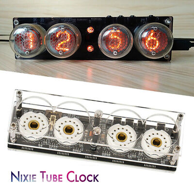 4-bits Glow Tube Nixie Clock QS30-1 Tube with Remote Control LED Backlight