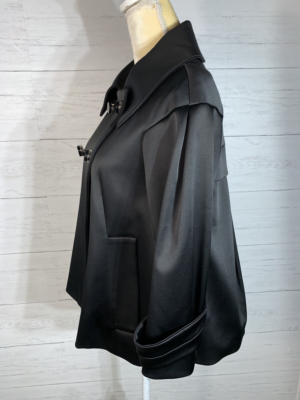 Zara Basic swing Jacket short length double breas… - image 5