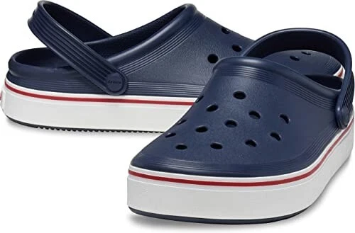 NEW Crocs Crocband Clean Clog Navy White Blue Men 10 Womens 12 Sandals  Shoes USA | eBay