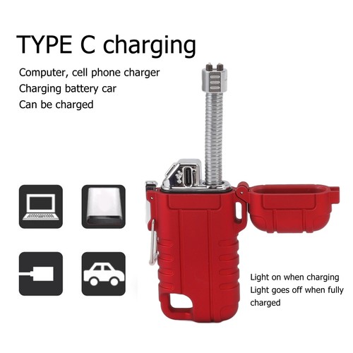 HG USB Wiederaufladbares Feuerzeug Winddicht Dual Arc Feuerzeug Wasserdicht Flammenlos YT - Bild 5 von 12