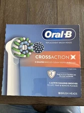 Oral-B Cross Action X - Replacement Brush Heads-  10 Count - Sealed