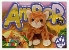 Ty Beanie Babies BBOC AMBER (Striped Cat) Series 3 Artist's Proof S3 Card