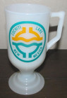 Vintage Milk Glass Goblet Footed Coffee Mug Cochiti Lake New Mexico NM 5.5" — photo 1