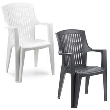 Chaise De Plastique Grande Fauteuil pour Jardin Extérieur Résistant 62 × 60 ×