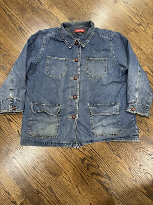 Vintage Gloria Vanderbilt Denim Barn Coat Outdoor Field Jacket Women