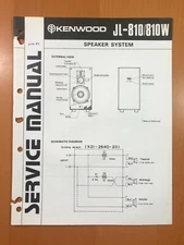 ORIGINAL SERVICE MANUAL & SCHEMATIC KENWOOD JL-810/810W SPEAKER SYSTEM D465