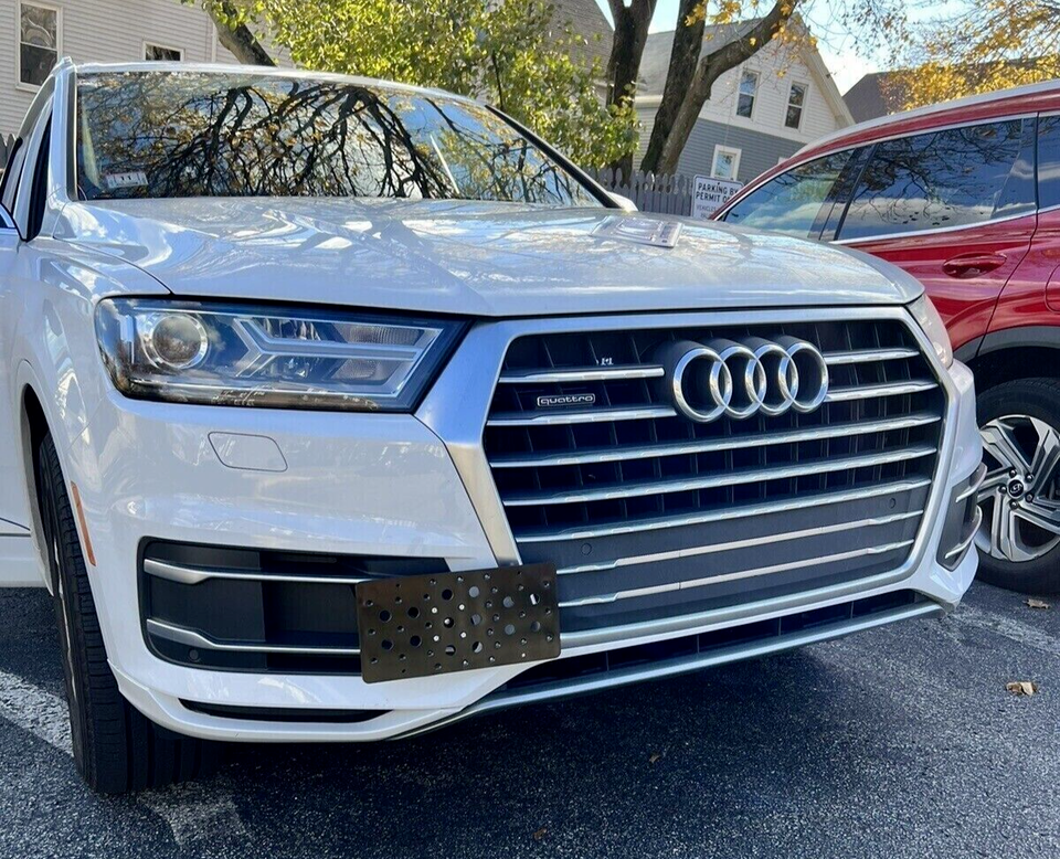 Bumper Tow Hook License Plate Tag Mount Bracket For Audi Q7 SQ7 2016 ...
