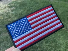 USA FLAG IRON ON PATCH 3" United States America Embroidered Embroidery Sew on