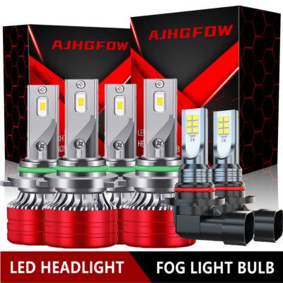 For GMC Canyon 2004-2012 6000K White LED Headlight High Low Beam Fog Light Bulbs