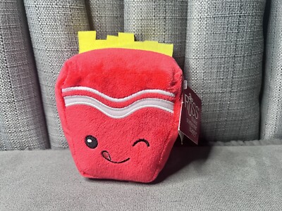 Russ Snackeez Plush Stuffed Fryler Fries Toy 6.5 Inch Wink Face Red