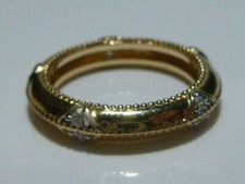 WOMENS SZ 6 STERLING SILVER VERMEIL CZ CLASSY RING BAND COMFORTING