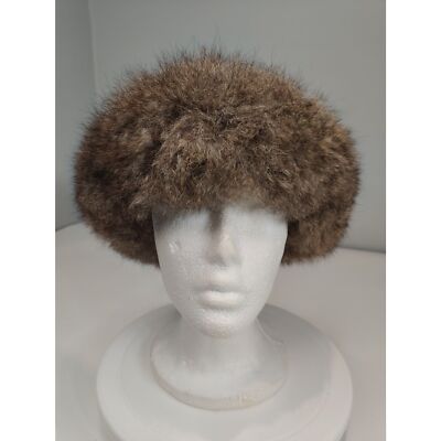 Vintage Echos de Paris Rabbit Fur And Gold Fabric Hat 21 display picture 3